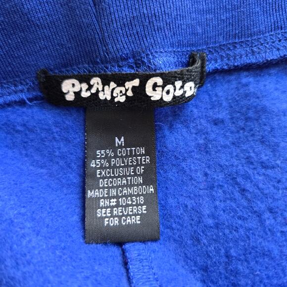 M Planet Gold Y2K Blue Fabulous Low Rise Cropped Sweatpants Joggers NWT Size M - Picture 8 of 8